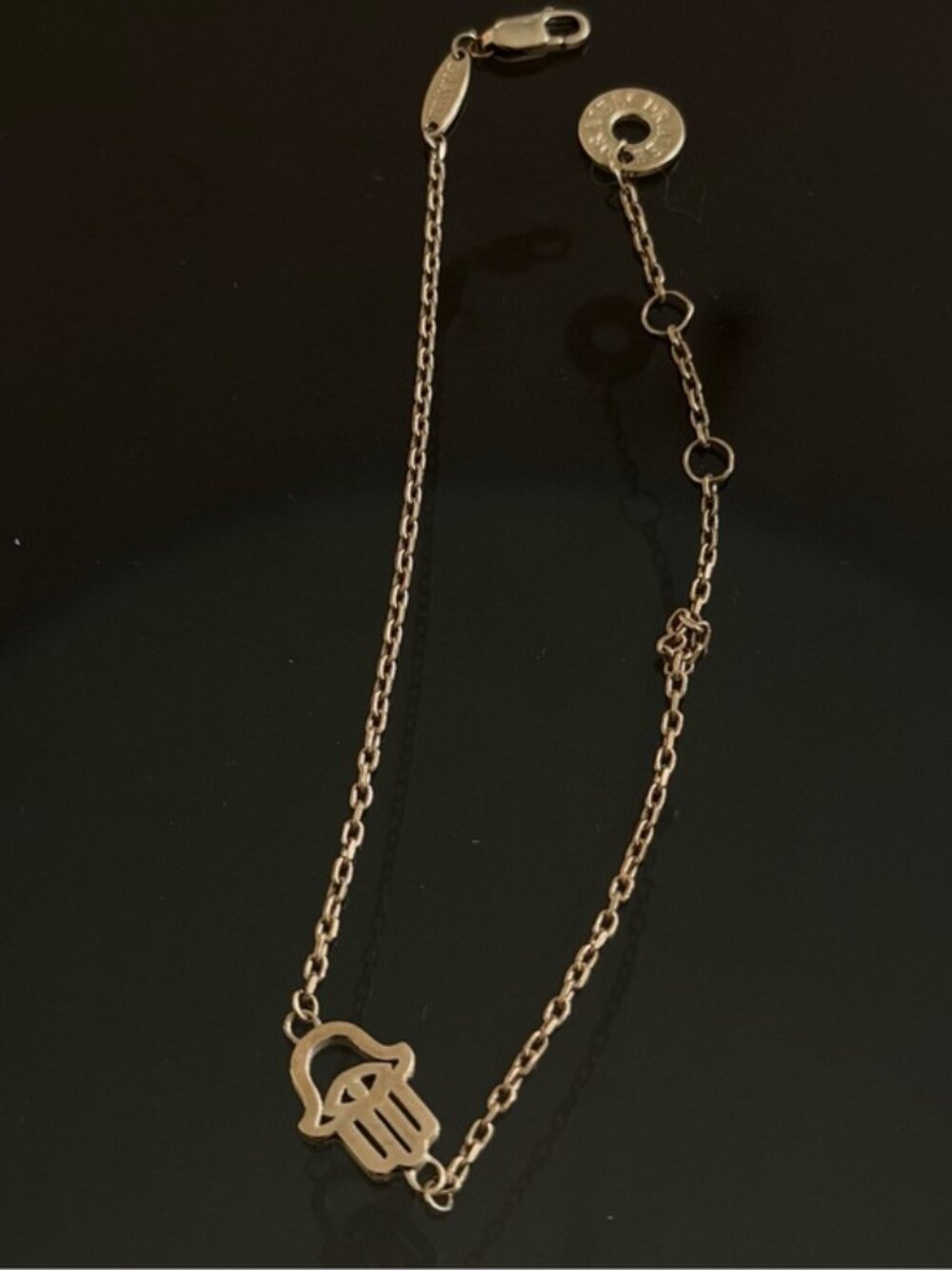Gold Hamsa Hand Charm Bracelet
